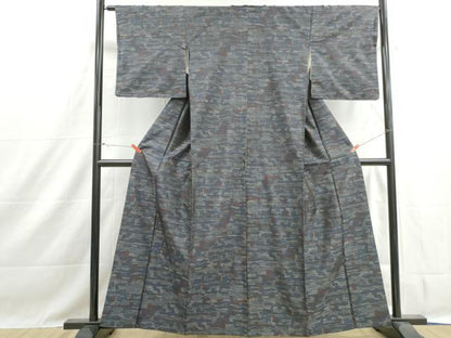 平和屋着物■本場大島紬　抽象文　正絹　逸品　DABH1431qa