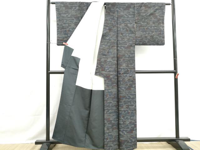 平和屋着物■本場大島紬　抽象文　正絹　逸品　DABH1431qa