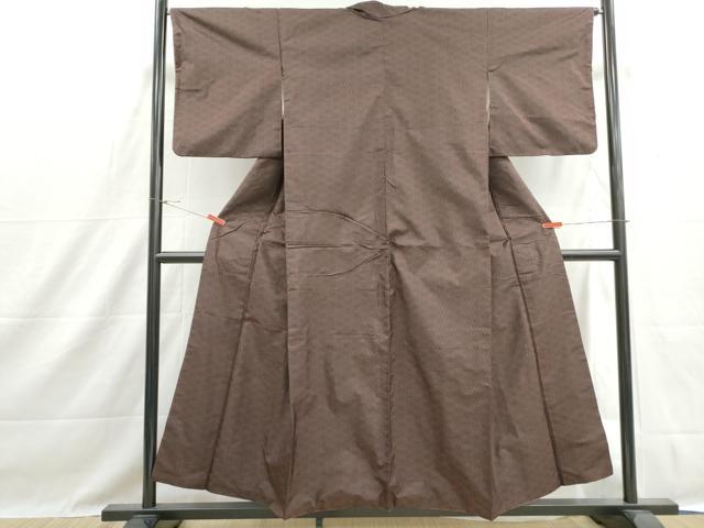 平和屋着物■本場大島紬　7マルキ　麻の葉文　正絹　逸品　DABH1438qa