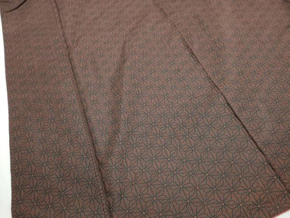 平和屋着物■本場大島紬　7マルキ　麻の葉文　正絹　逸品　DABH1438qa