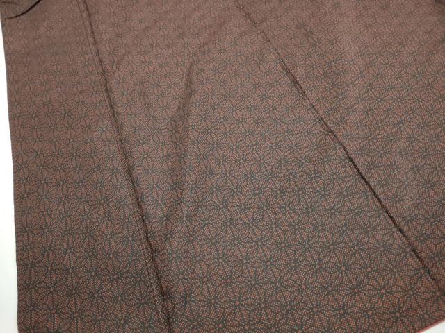 平和屋着物■本場大島紬　7マルキ　麻の葉文　正絹　逸品　DABH1438qa