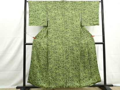 平和屋着物■上質な小紋　笹竹文　正絹　逸品　DABH1441qa