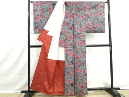 平和屋着物■本場大島紬　7マルキ　舞花文　正絹　逸品　DABH1442qa