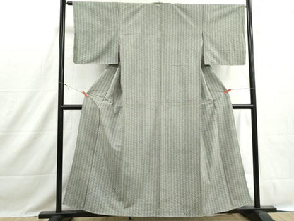 平和屋着物■上質な小紋　菱文　正絹　逸品　DABH1444qa