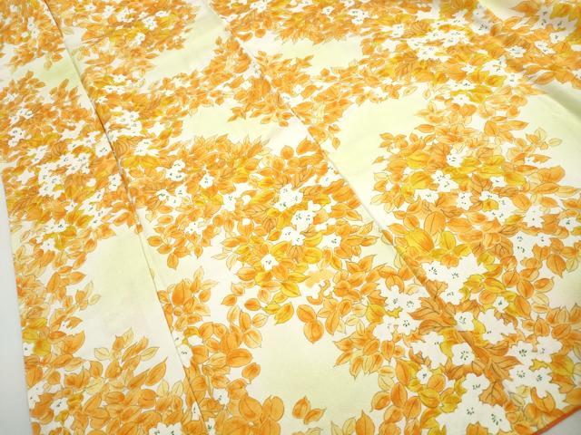 平和屋着物■上質な小紋　手描き　草花文　暈し染め　正絹　逸品　DABH1449qa