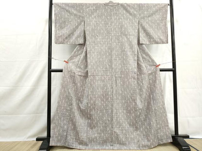 平和屋着物■上質な紬　麻の葉文　正絹　逸品　DABH1450qa