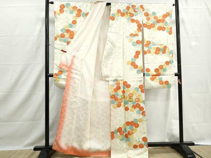 平和屋着物■豪華振袖　駒刺繍　菊尽くし　金彩　正絹　逸品　DABH1453qa　