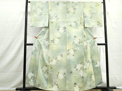 平和屋着物■上質な小紋　草花文　暈し染め　正絹　逸品　DABH1454qa
