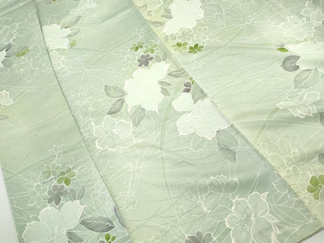 平和屋着物■上質な小紋　草花文　暈し染め　正絹　逸品　DABH1454qa