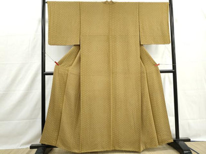 平和屋着物■上質な小紋　麻の葉文　正絹　逸品　DABH1461qa