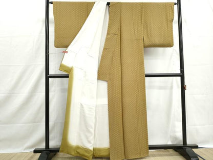 平和屋着物■上質な小紋　麻の葉文　正絹　逸品　DABH1461qa