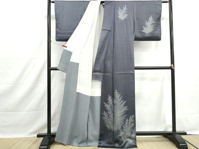 平和屋着物■訪問着　草葉文　正絹　逸品　DABH1466qa