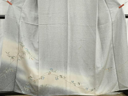 平和屋着物■訪問着　友禅　草葉文　暈し染め　正絹　逸品　DABH1469qa