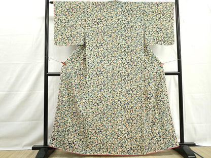 平和屋着物■上質な小紋　枝梅文　正絹　逸品　DABH1480qa