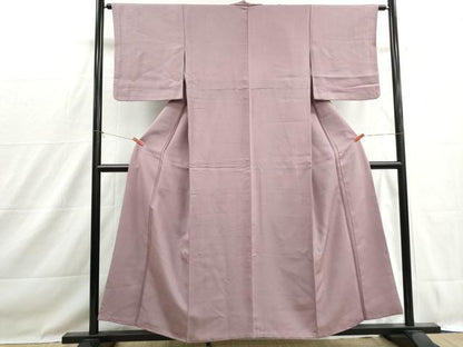 平和屋着物■上質な色無地　霞地紋　紅藤色　正絹　逸品　DABH1482qa