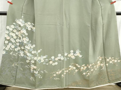 平和屋着物■豪華色留袖　流水枝梅文　菊　金彩　正絹　逸品　DABH1487qa