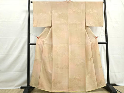 平和屋着物■上質な小紋　吉祥花文　暈し染め　正絹　逸品　DABH1494qa