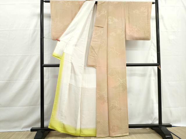 平和屋着物■上質な小紋　吉祥花文　暈し染め　正絹　逸品　DABH1494qa