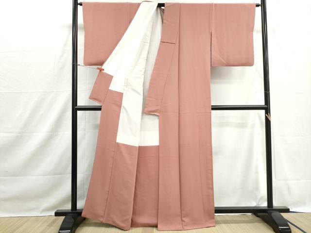 平和屋着物■上質な色無地　ときがら茶色　正絹　逸品　DABH1495qa