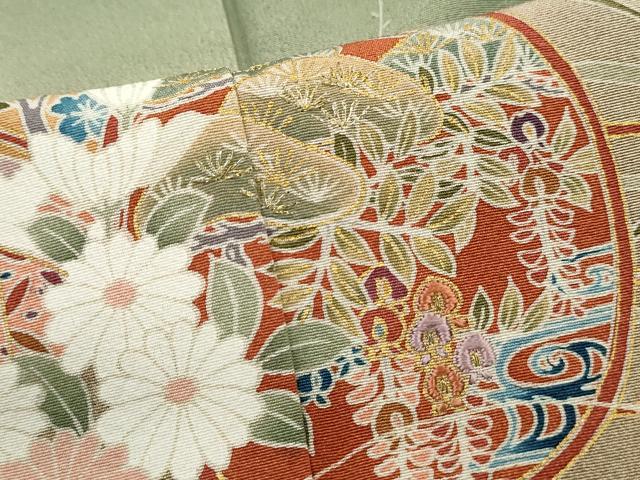平和屋着物■訪問着　刺繍　花鼓文　横笛　暈し染め　金彩　正絹　逸品　DABH1497qa