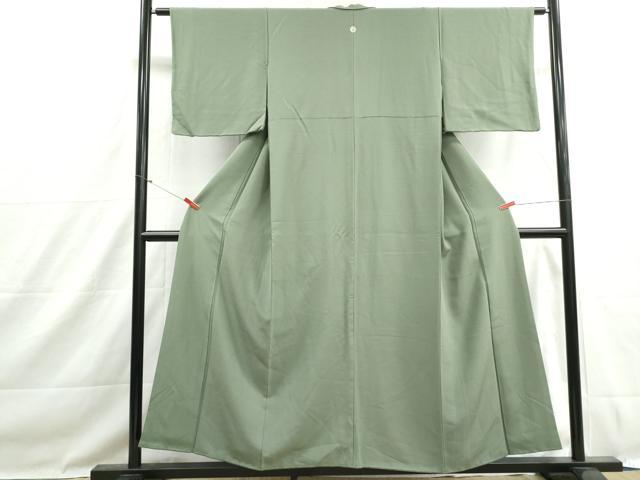 平和屋着物■上質な色無地　柳染色　正絹　逸品　DABH1499qa