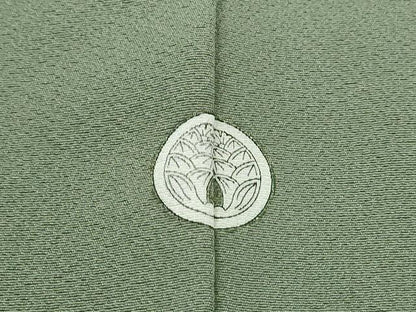 平和屋着物■上質な色無地　柳染色　正絹　逸品　DABH1499qa