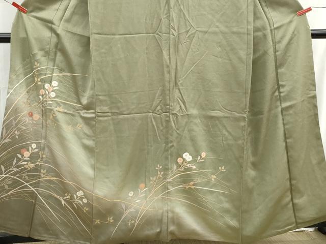 平和屋着物■訪問着　草花文　暈し染め　金彩　正絹　逸品　DABH1501qa