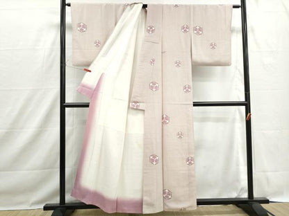 平和屋着物■上質な小紋　抽象花文　正絹　逸品　DABH1502qa