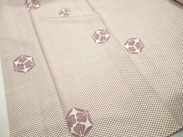 平和屋着物■上質な小紋　抽象花文　正絹　逸品　DABH1502qa
