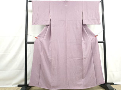 平和屋着物■上質な色無地　霞地紋　紅藤色　ますいわ屋扱い　正絹　逸品　DABH1504qa