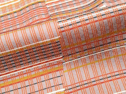 平和屋着物■上質な小紋　横段格子文　正絹　逸品　DABH1518qa
