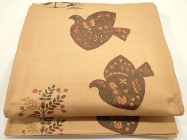 平和屋着物◎六通柄袋帯　紹巴帯　古今絵巻　正絹　逸品　DABH1531cd