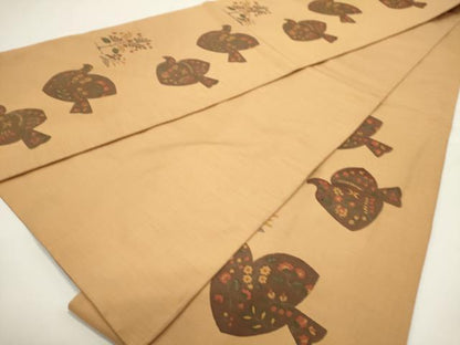 平和屋着物◎六通柄袋帯　紹巴帯　古今絵巻　正絹　逸品　DABH1531cd