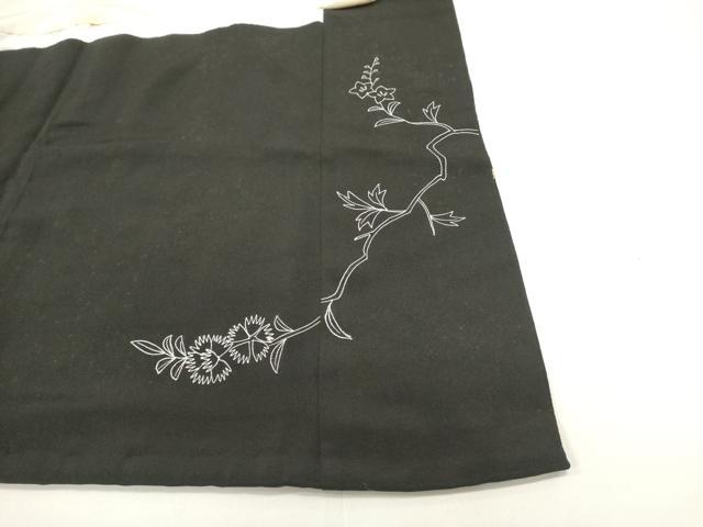 平和屋着物■豪華黒留袖　総刺繍　花鳥文　金銀糸　正絹　逸品　DABH1564cd