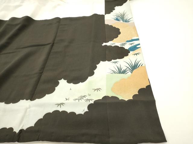 平和屋着物■豪華黒留袖　人物風景文　金彩　正絹　逸品　DABH1566cd