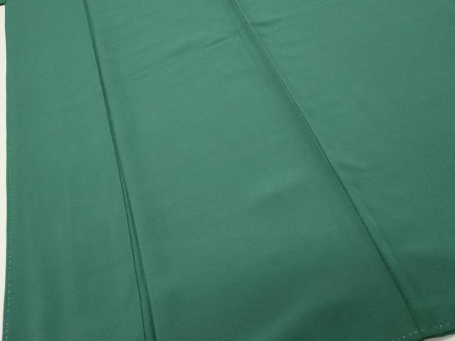 平和屋着物■上質な色無地　花緑青色　正絹　逸品　DABH1573cd