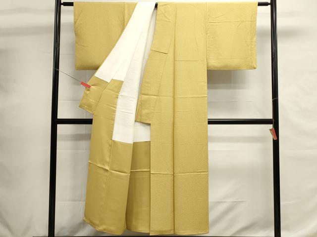 平和屋着物■本草木染作家　瑞寶　色無地　卵色　正絹　逸品　DABH1574cd