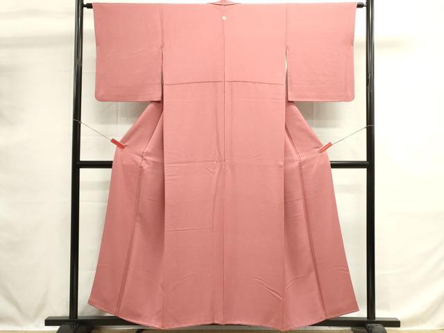 平和屋着物■上質な色無地　桃色　正絹　逸品　DABH1575cd