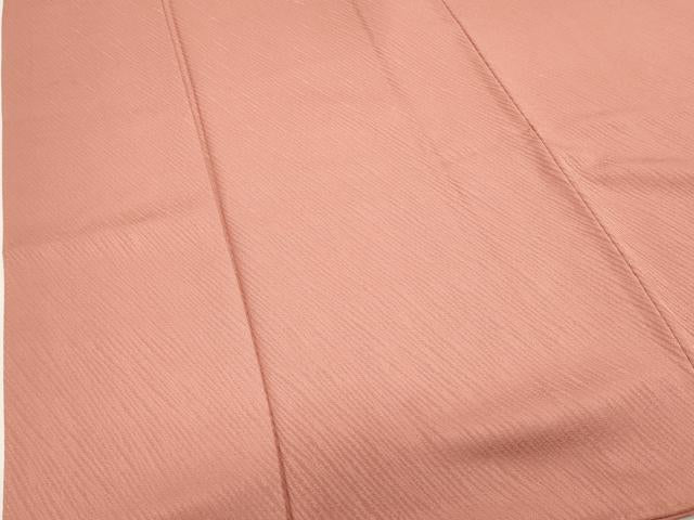 平和屋着物■上質な色無地　斜地紋　薄紅色　正絹　逸品　DABH1576cd