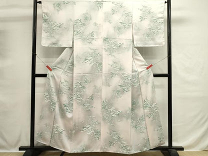 平和屋着物■上質な小紋　手描き　風景文　暈し染め　正絹　逸品　DABH1584cd
