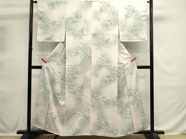 平和屋着物■上質な小紋　手描き　風景文　暈し染め　正絹　逸品　DABH1584cd