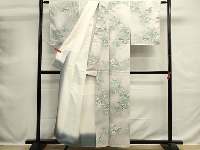 平和屋着物■上質な小紋　手描き　風景文　暈し染め　正絹　逸品　DABH1584cd