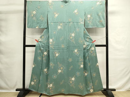 平和屋着物■上質な小紋　絞り　舞花文　金彩　正絹　逸品　DABH1587cd