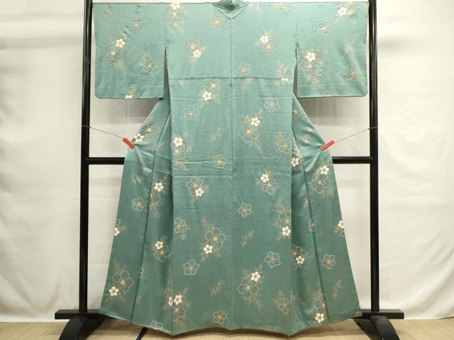 平和屋着物■上質な小紋　絞り　舞花文　金彩　正絹　逸品　DABH1587cd