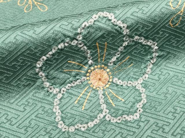 平和屋着物■上質な小紋　絞り　舞花文　金彩　正絹　逸品　DABH1587cd