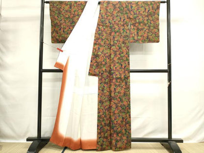 平和屋着物■上質な小紋　南天文　正絹　逸品　DABH1589cd