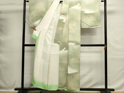 平和屋着物■上質な小紋　草葉文　暈し染め　正絹　逸品　DABH1595cd
