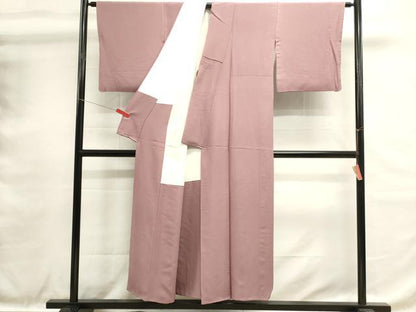 平和屋着物■上質な色無地　鴇色　正絹　逸品　DABH1606cd