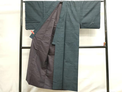 平和屋着物■男性　紬　羊羹色　正絹　逸品　DABH1609cd