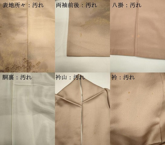 平和屋着物■訪問着　風景文　暈し染め　金彩　正絹　逸品　DABH1613cd